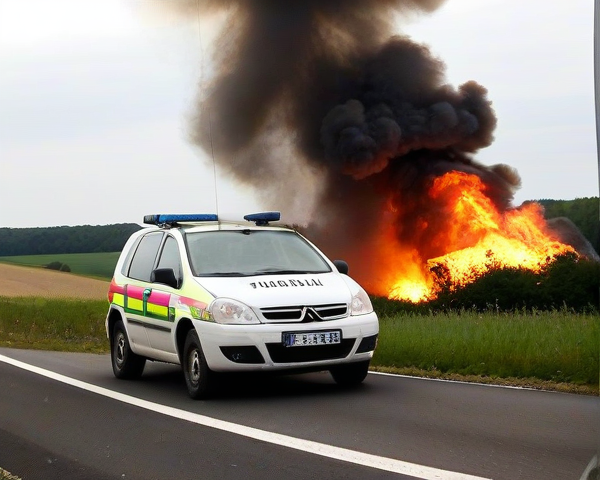 Violent accident à hauteur d'un stop dans l'Oise : une voiture se retourne, deux victimes - Actu.fr